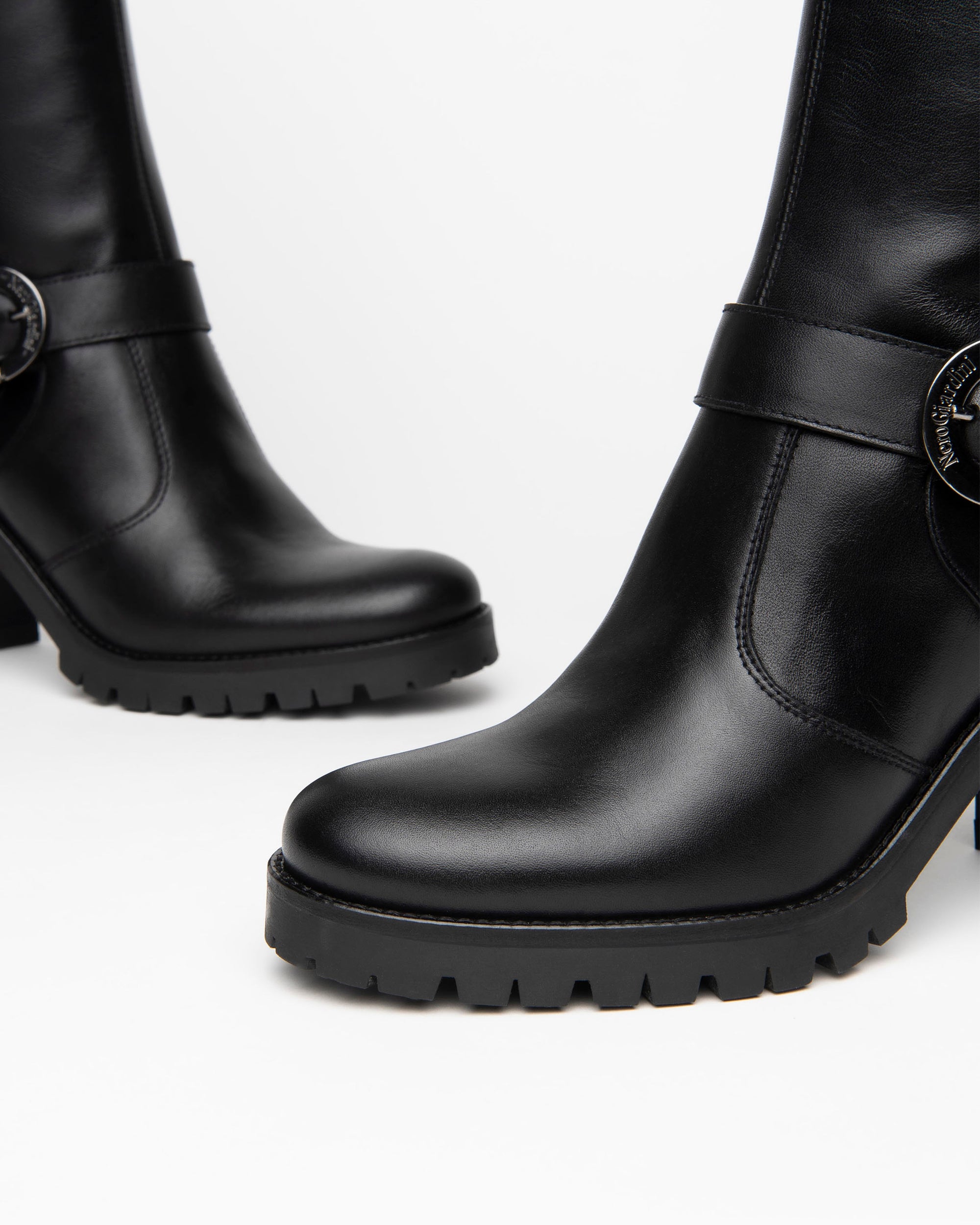 Nero Giardini Boots bottes cuir boucle talon 9 cm