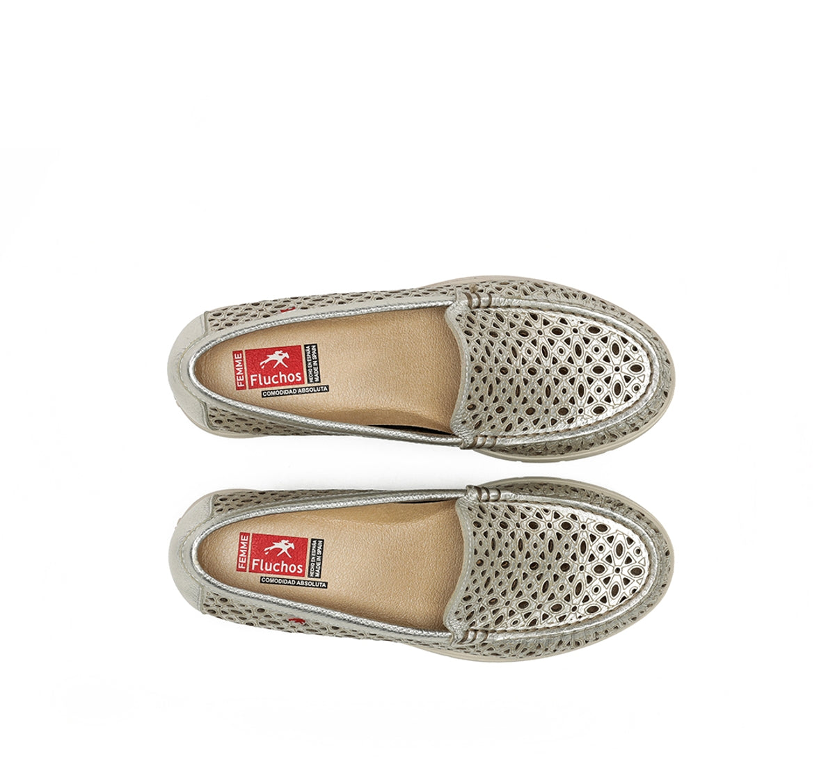 Fluchos Fluvia F2422 Mocassin Cuir Doré Femme