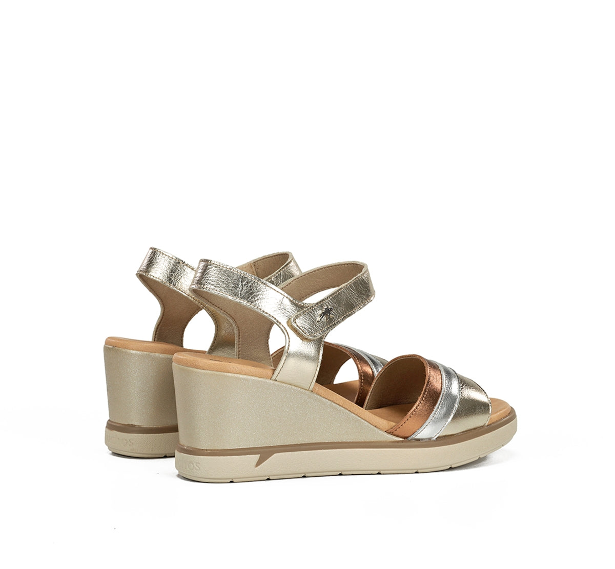 Fluchos Smash F2390 sandale dorée compensée femme