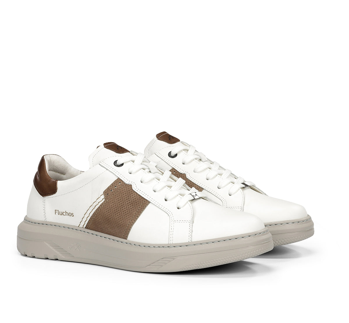 Fluchos Boston F2043 baskets blanches homme confort léger