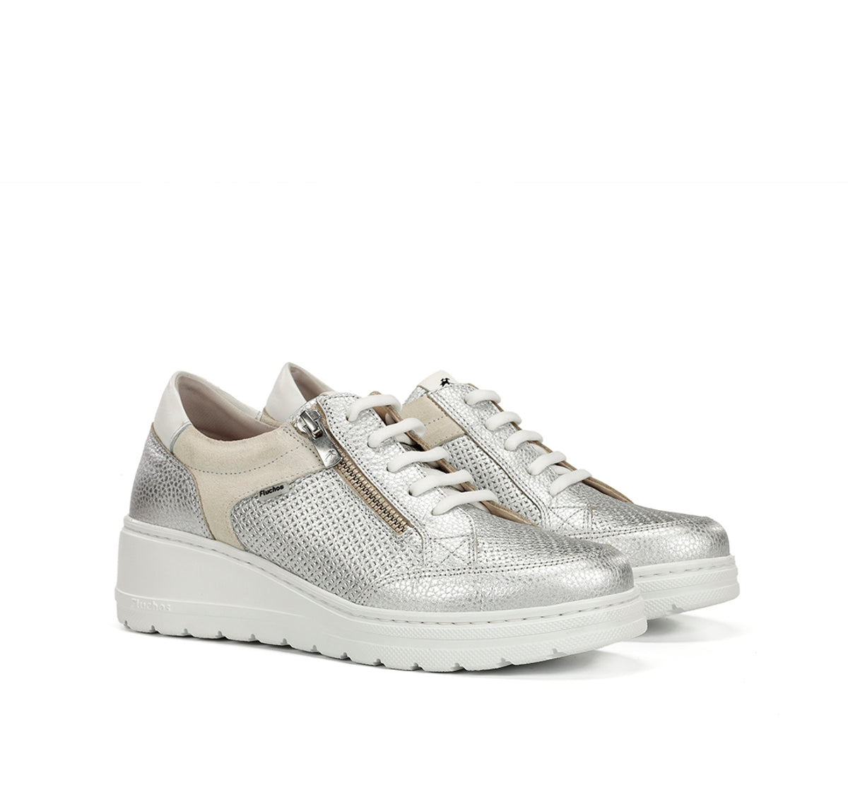 Fluchos Aqua F2173 basket argent compensée femme