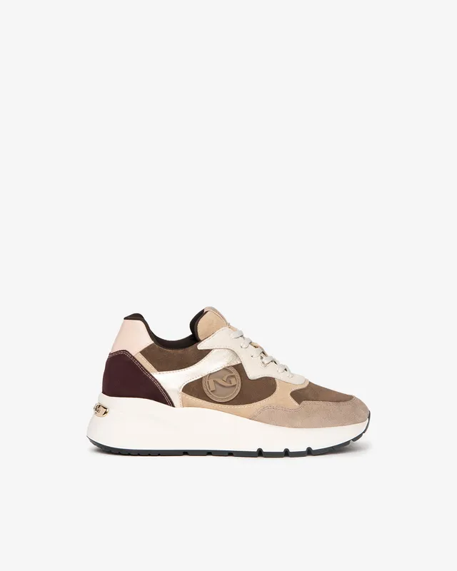 Nero Giardini Sneakers basket cuir daim femme hiver