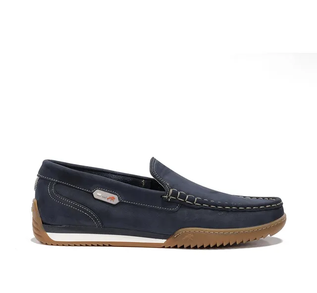 Fluchos Bruno F2432 mocassins bleus cuir homme