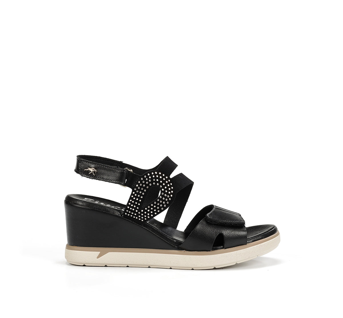 Fluchos Smash F2169 sandales noir femme compensées