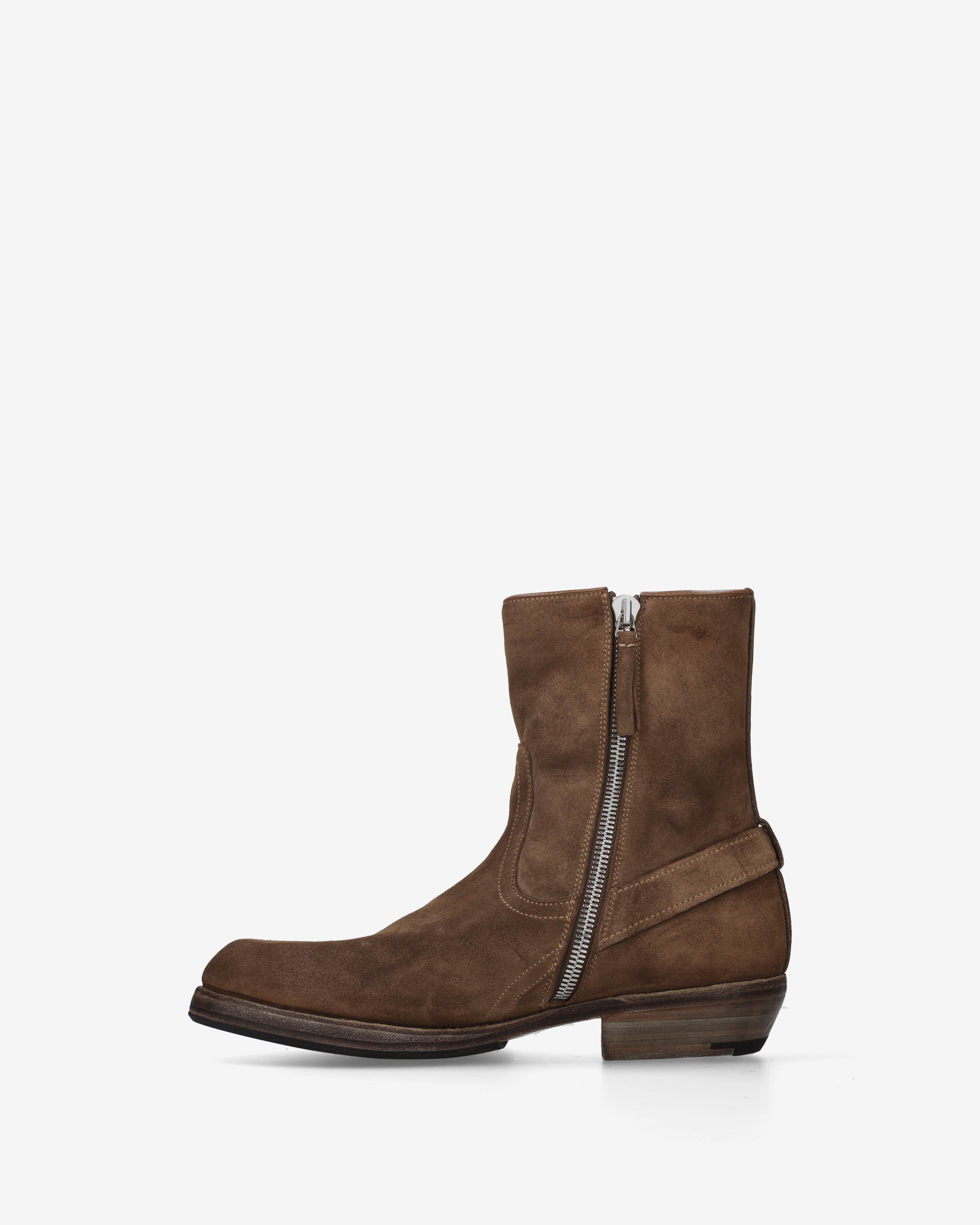 Premiata Boots biker marron daim homme