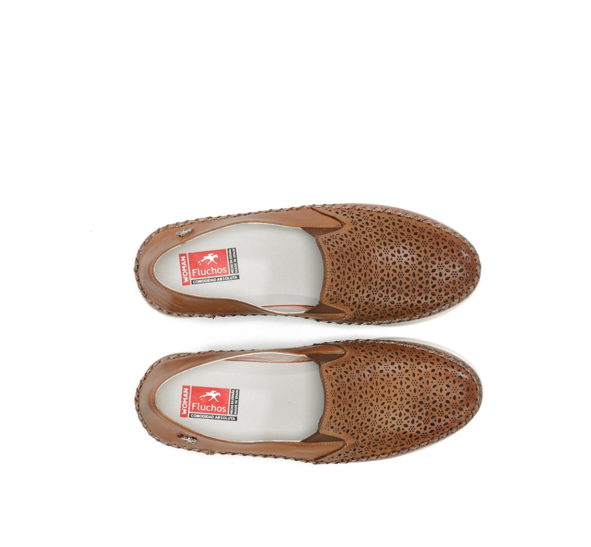 Fluchos Sella F2144 slip on femme marron compensé