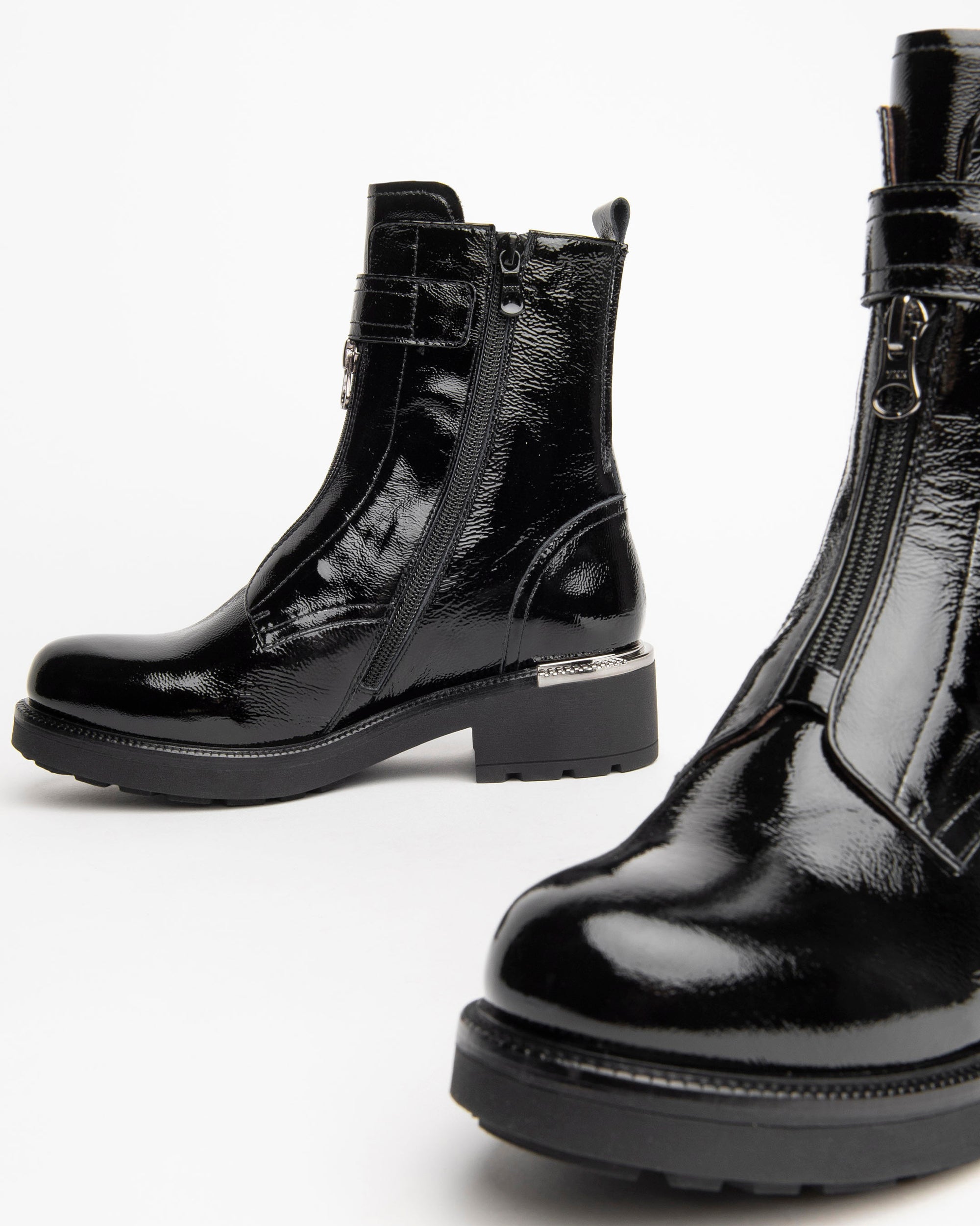 Nero Giardini Bottines Femme Vernies Boucle Zip Talon 4 cm 38