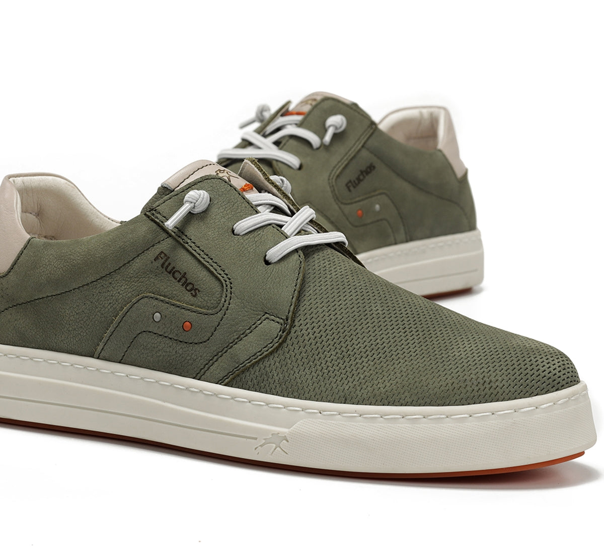 Fluchos Nemo F2366 chaussures homme vert lacets