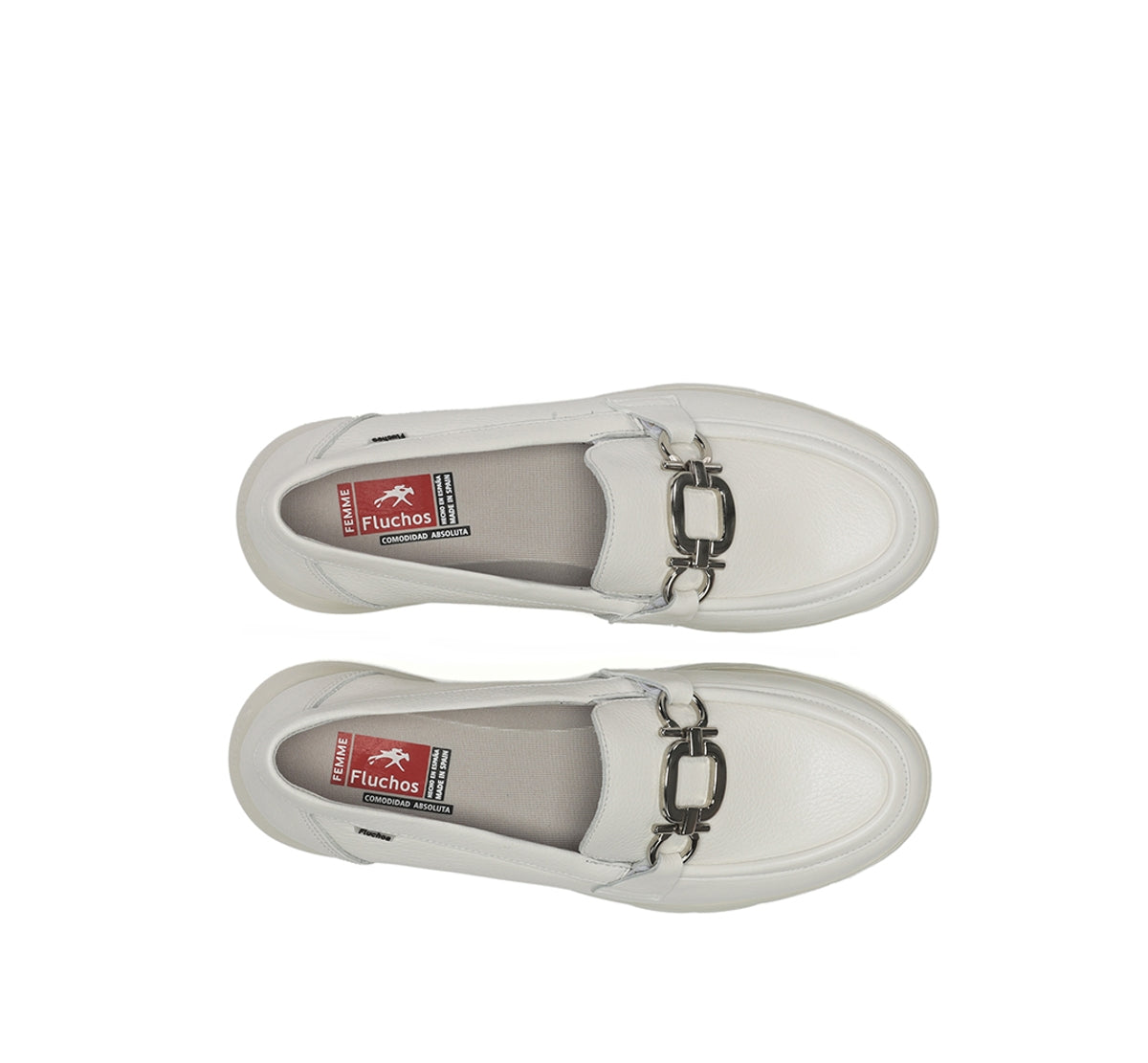 Fluchos Gladis F2282 mocassin blanc femme