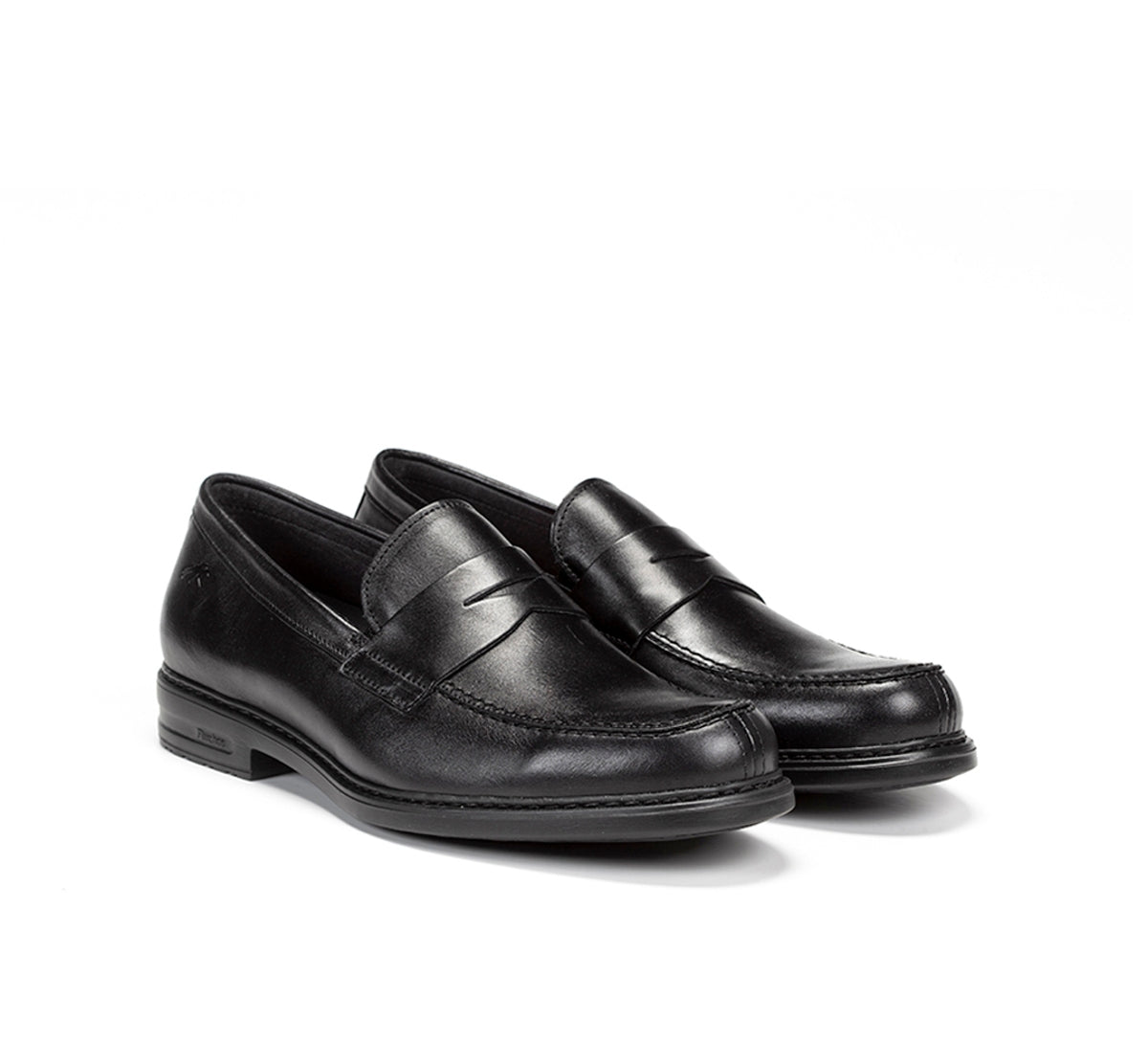 Fluchos Simon 8721 mocassins noirs cuir léger homme