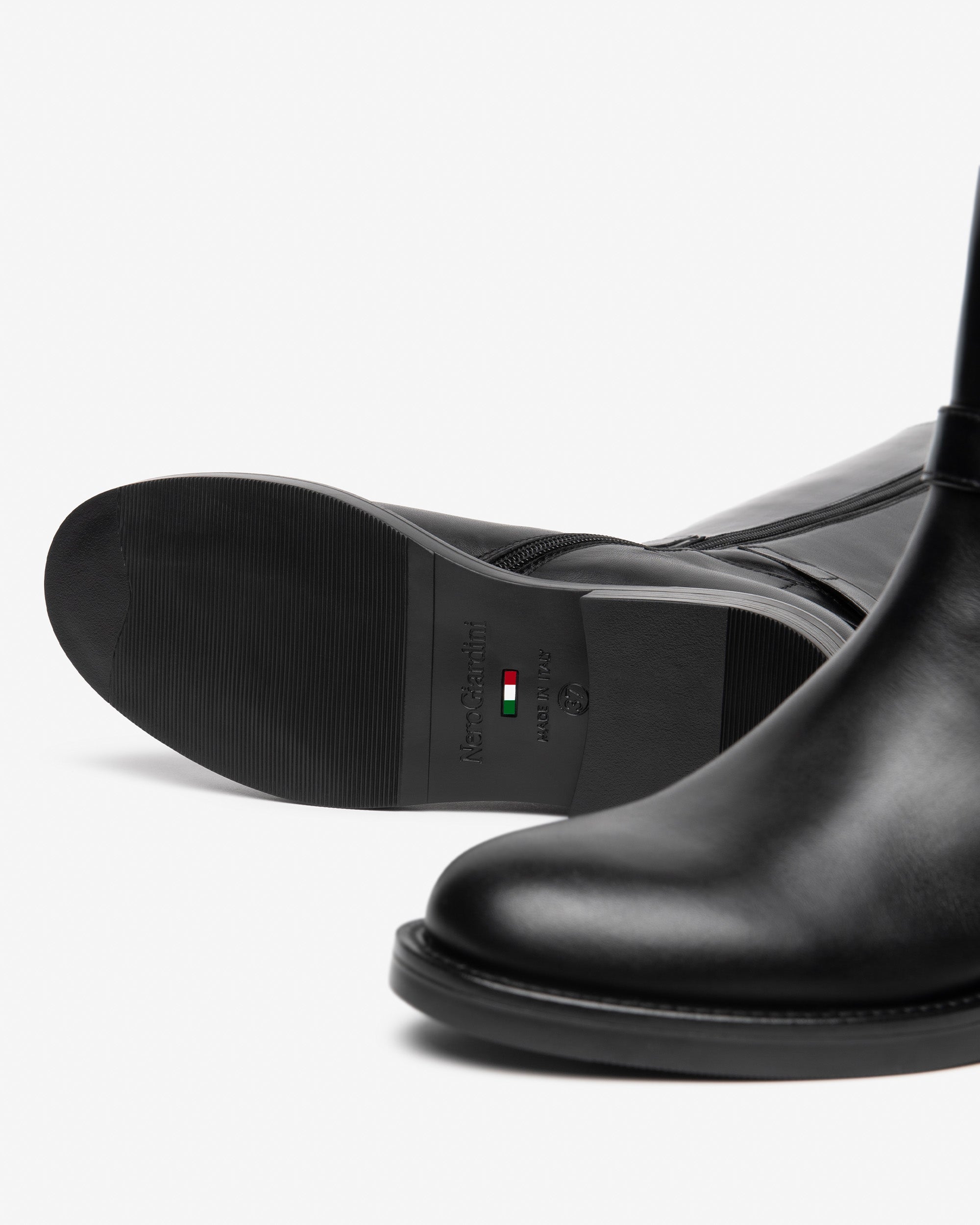 Nero Giardini Boots Bottes Cuir Femme Talon 3 cm