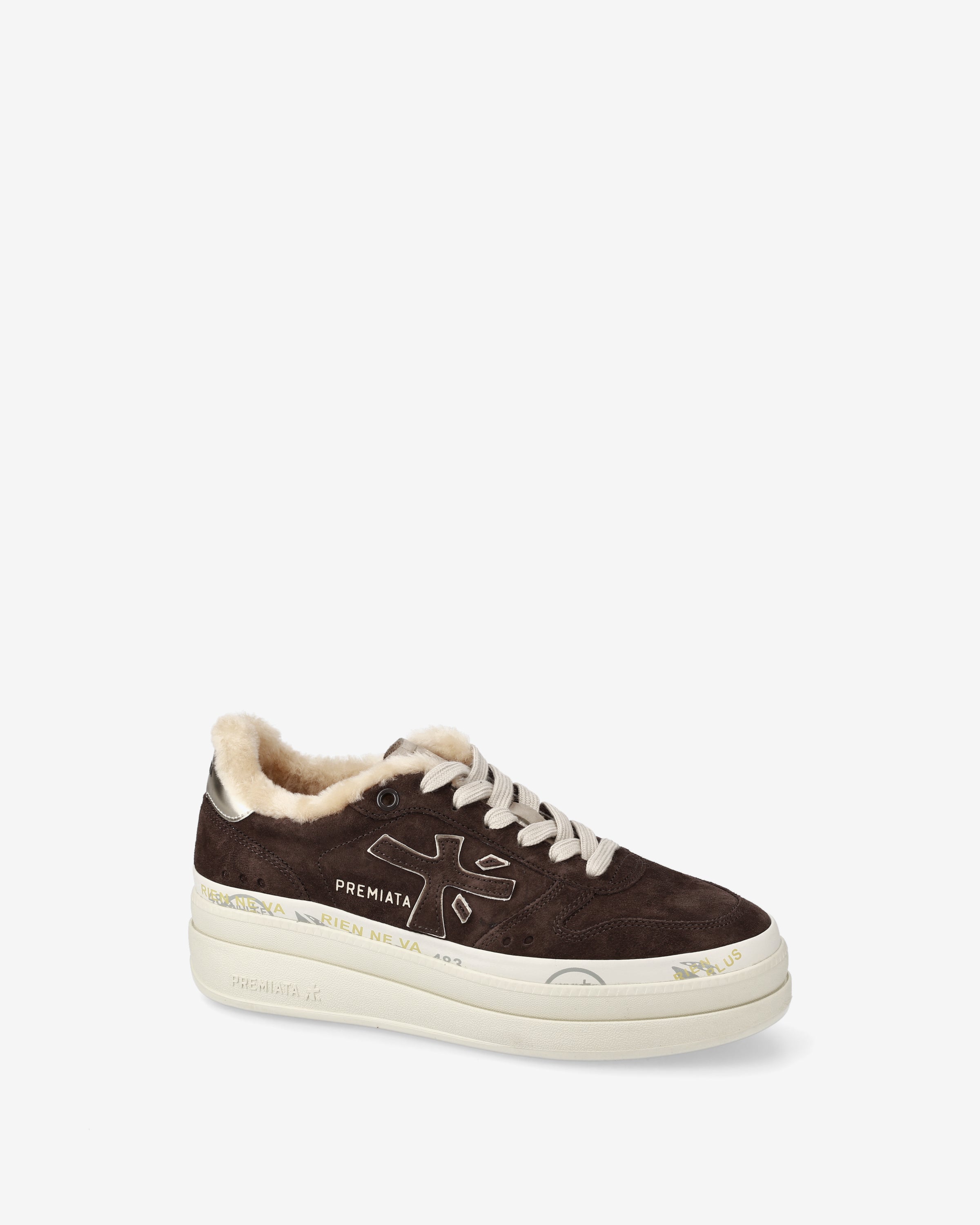 Premiata Micol 7894M sneakers daim marron plateforme