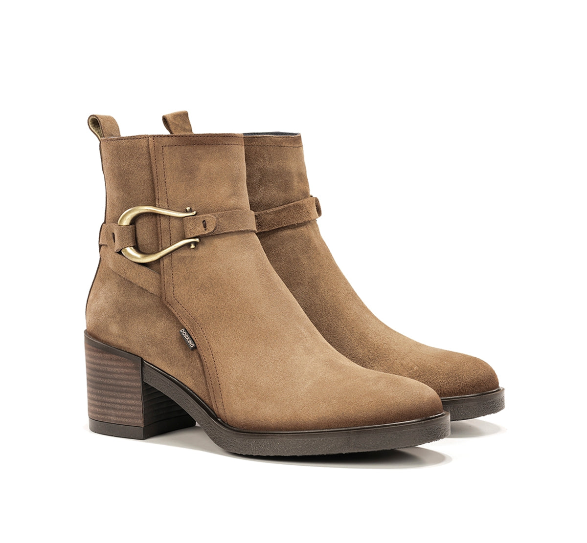 Dorking by Fluchos Aroma D9754 Bottine Taupe Femme Cuir
