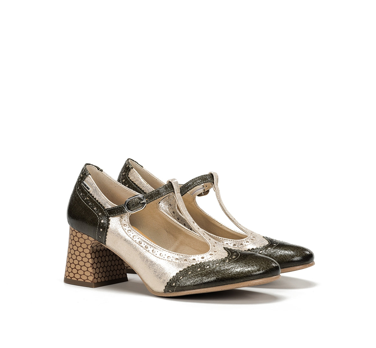 Dorking Daci D9677 chaussure vert femme talon