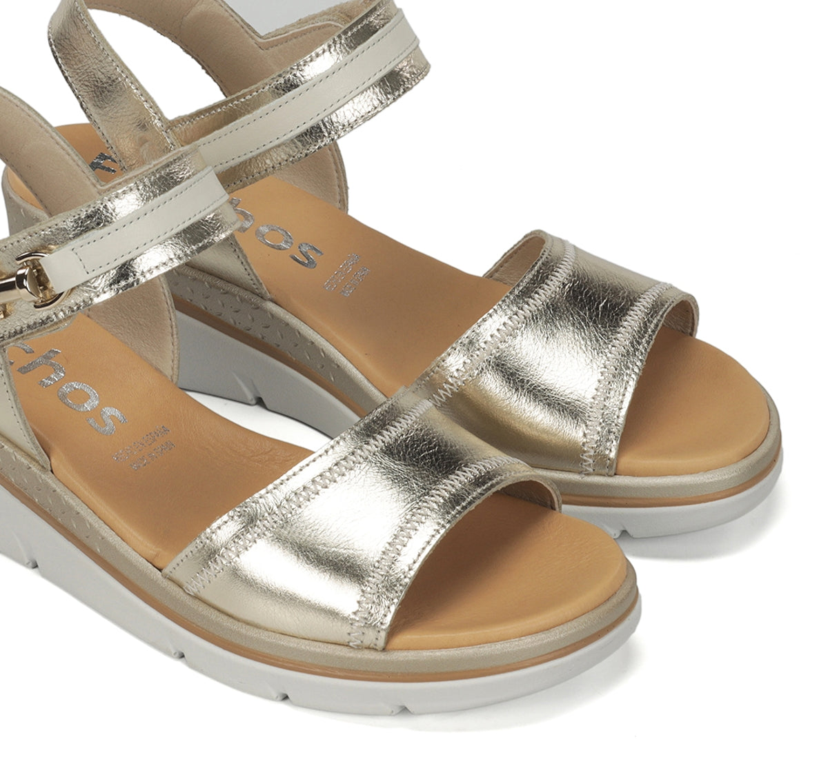 Fluchos Fire F2427 sandales femme dorées compensées