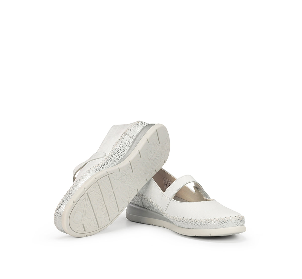 Fluchos Sella F2146 chaussures blanc femme compensées