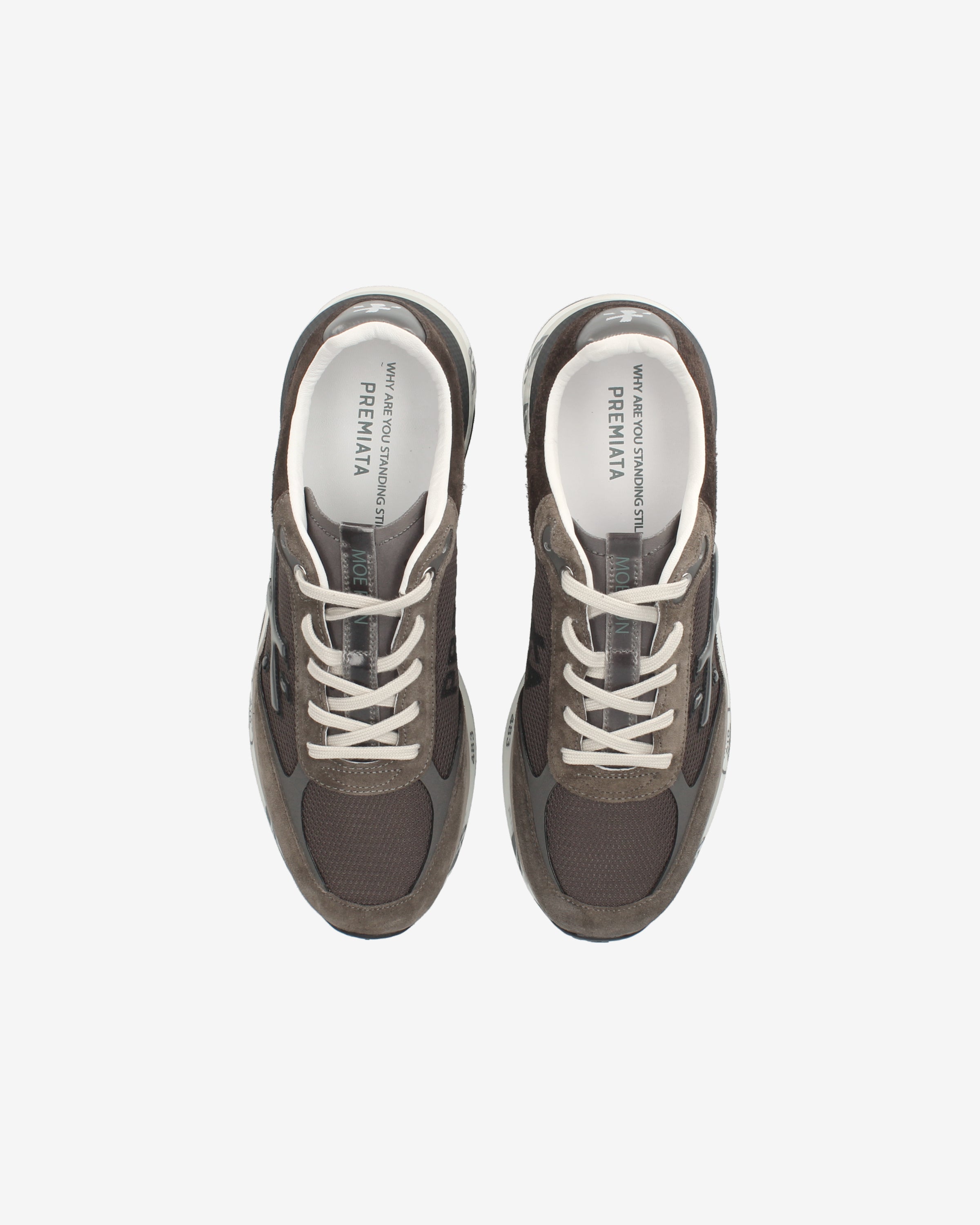 Premiata Moerun 6446 Sneakers Gris Marron Crème