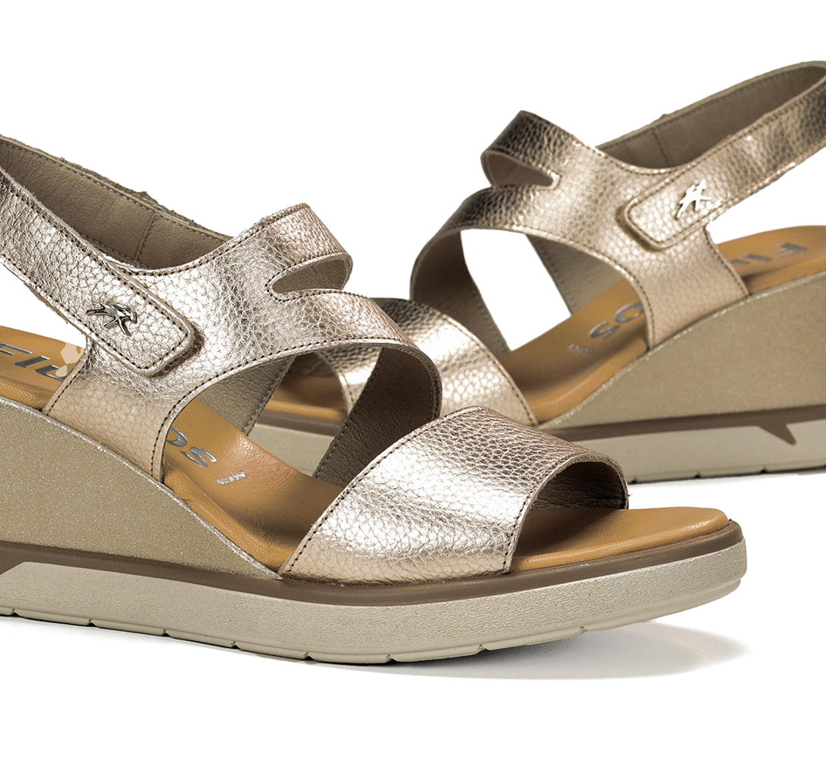 Fluchos Smash F1973 sandales compensées doré femme
