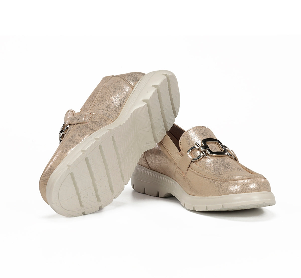 Fluchos Gladis F2282 mocassins femme doré cuir
