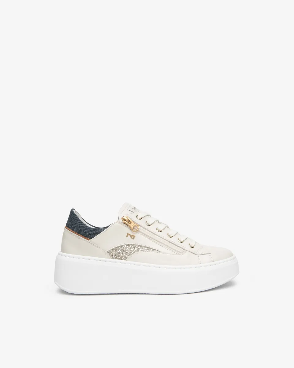 Nero Giardini Sneakers Baskets Femme Cuir Tissu 35-41