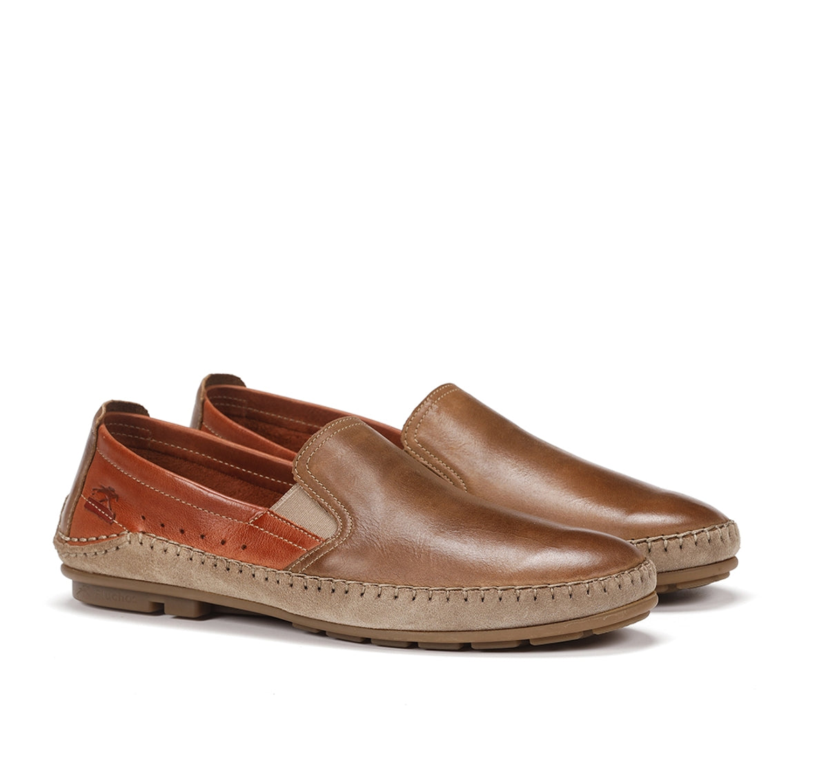 Fluchos Dorian F1178 mocassins homme marron slip on