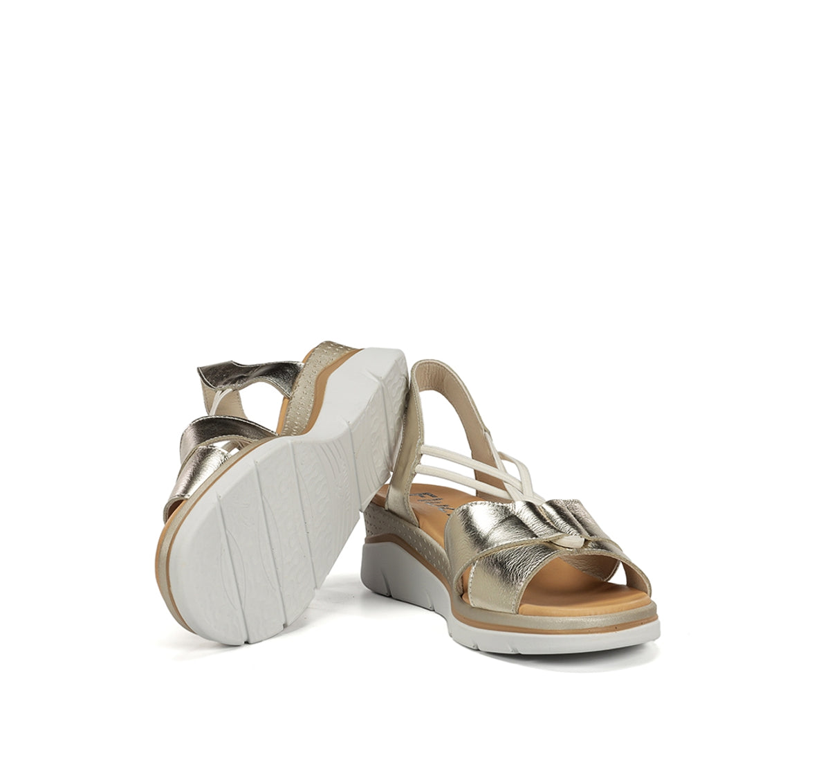 Fluchos Fire F2429 sandales femme doré compensées