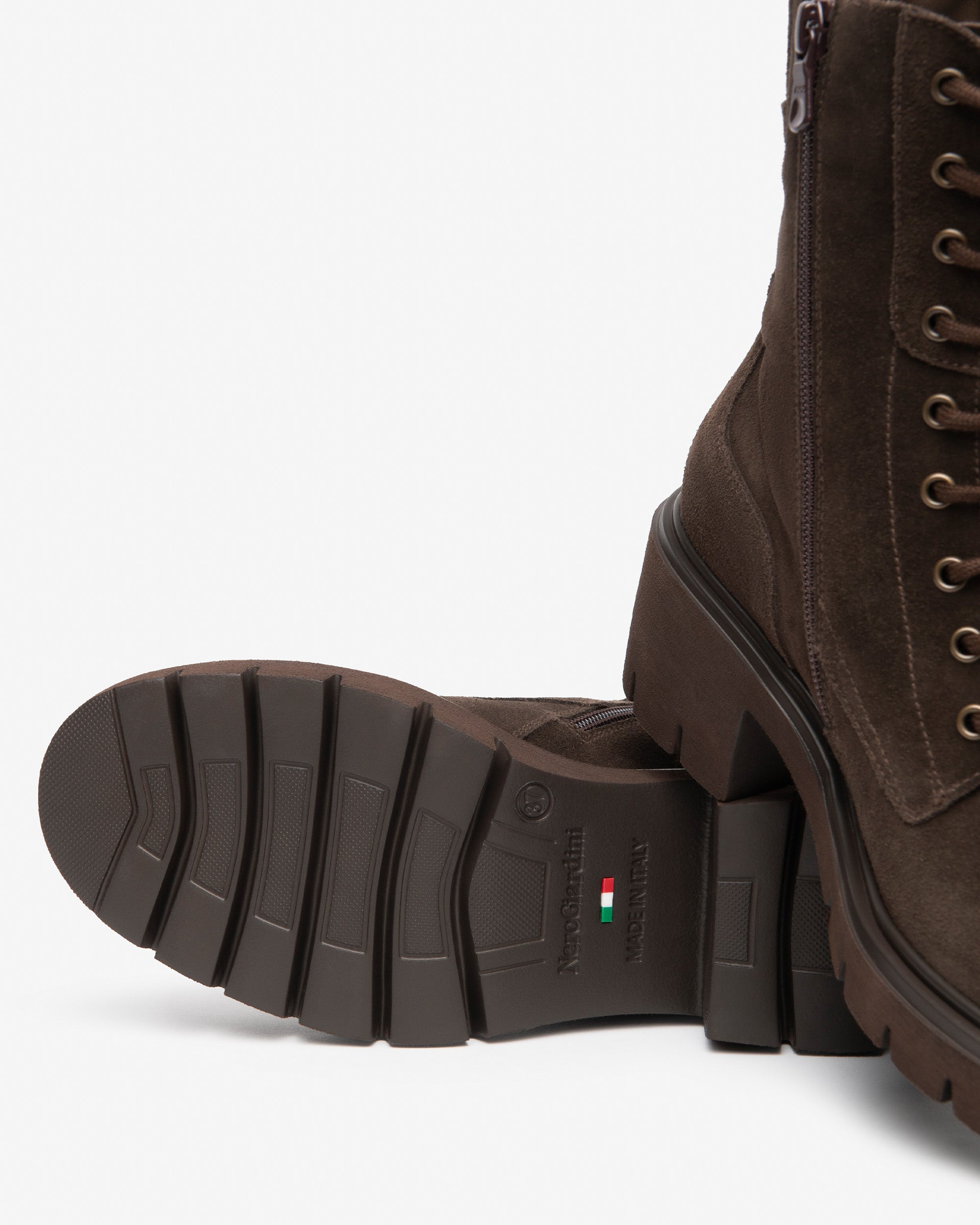 Nero Giardini Combat Boots rangers femme daim talon 60