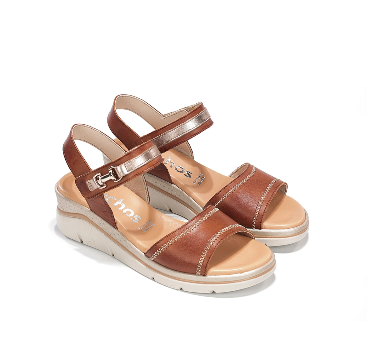 Fluchos Fire F2427 sandale femme marron compensee cuir