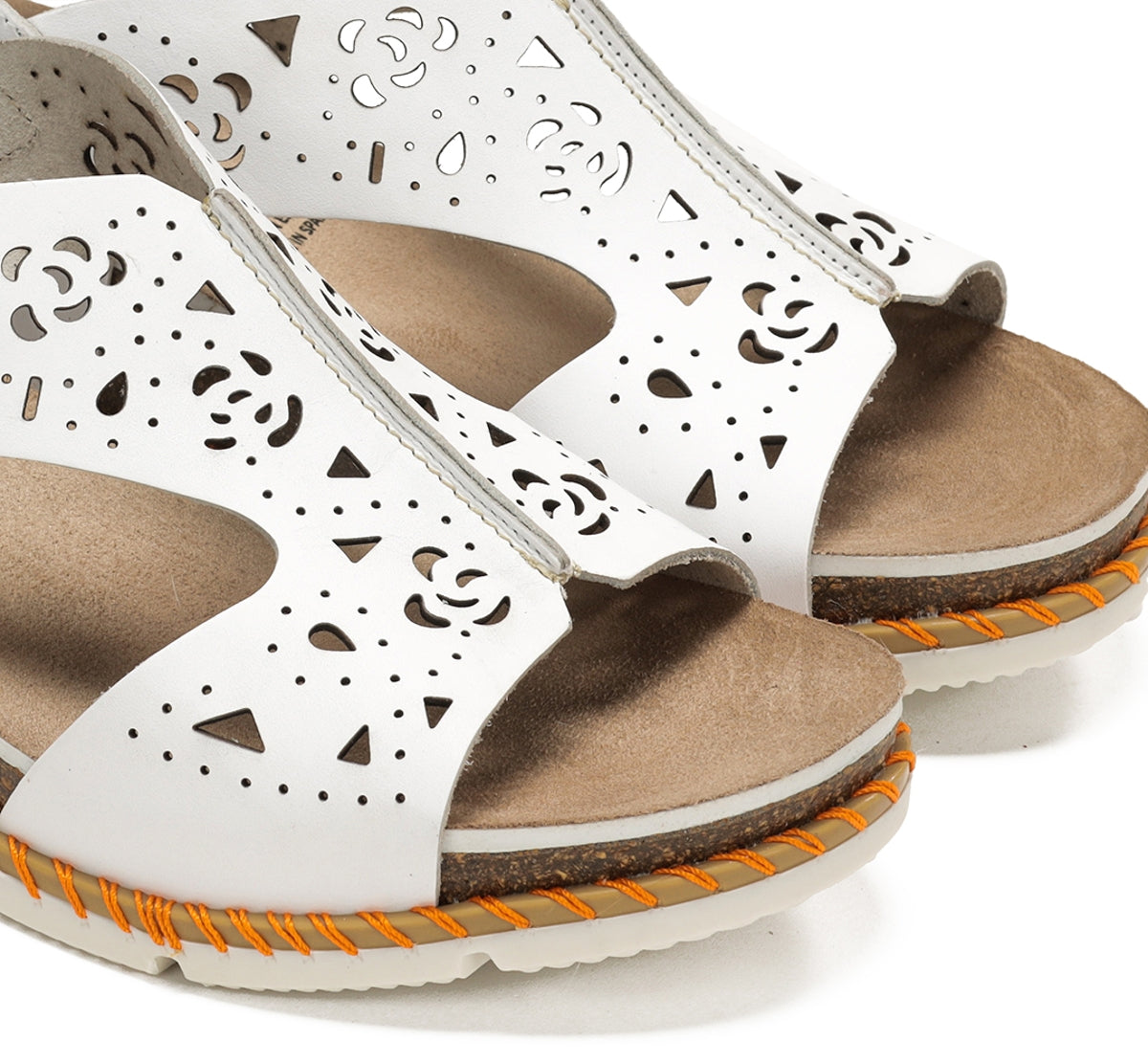 Dorking Gold D9319 sandale blanche compensée