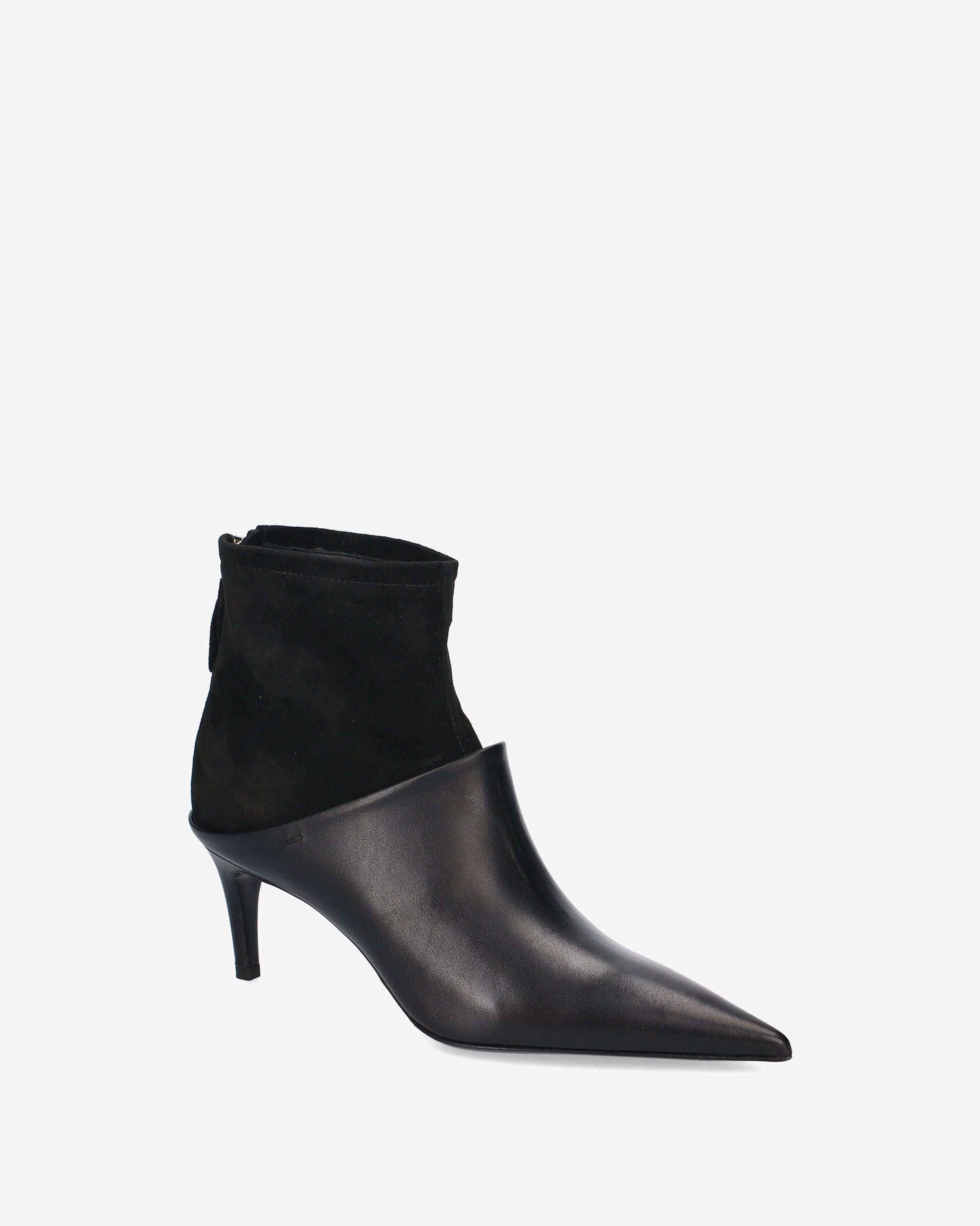 Premiata bottines femme noir cuir daim talon 6 cm