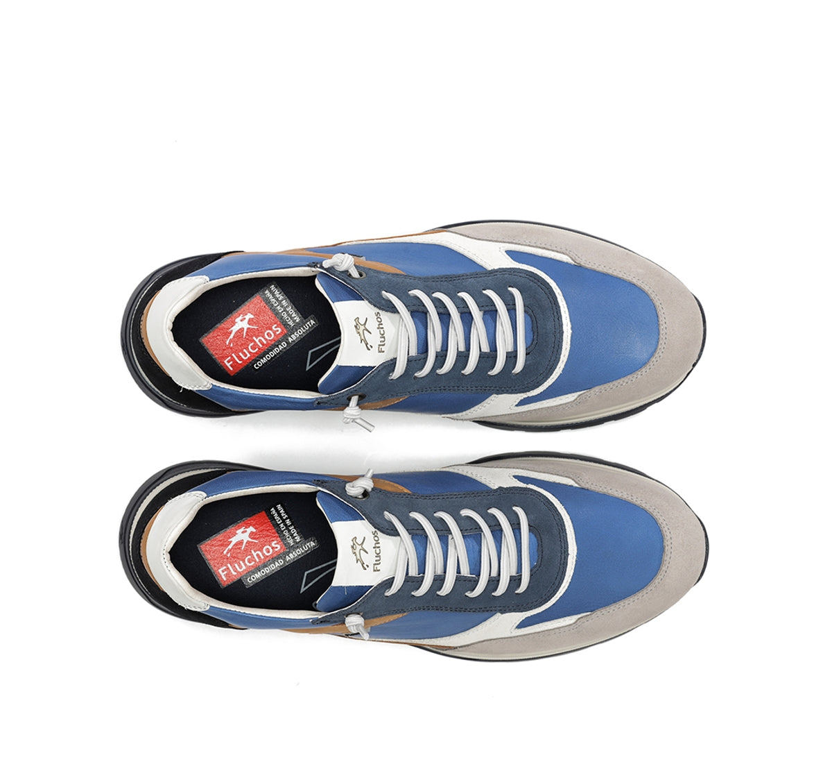 Fluchos Louis F2192 baskets bleues homme cuir
