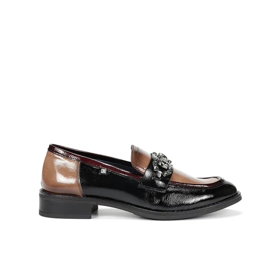 Dorking by Fluchos Harvard D9118 mocassins femme noir