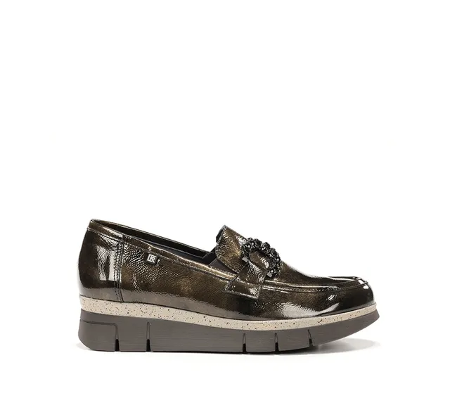 Dorking India D9325 mocassins verts femme confort