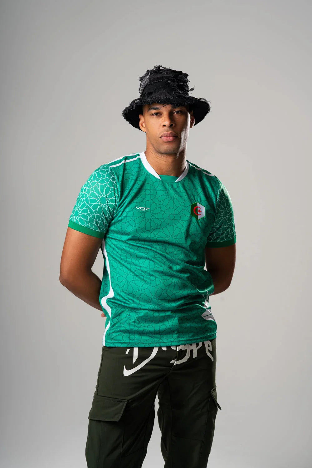 VO7 Algérie Green maillot foot vert fennec