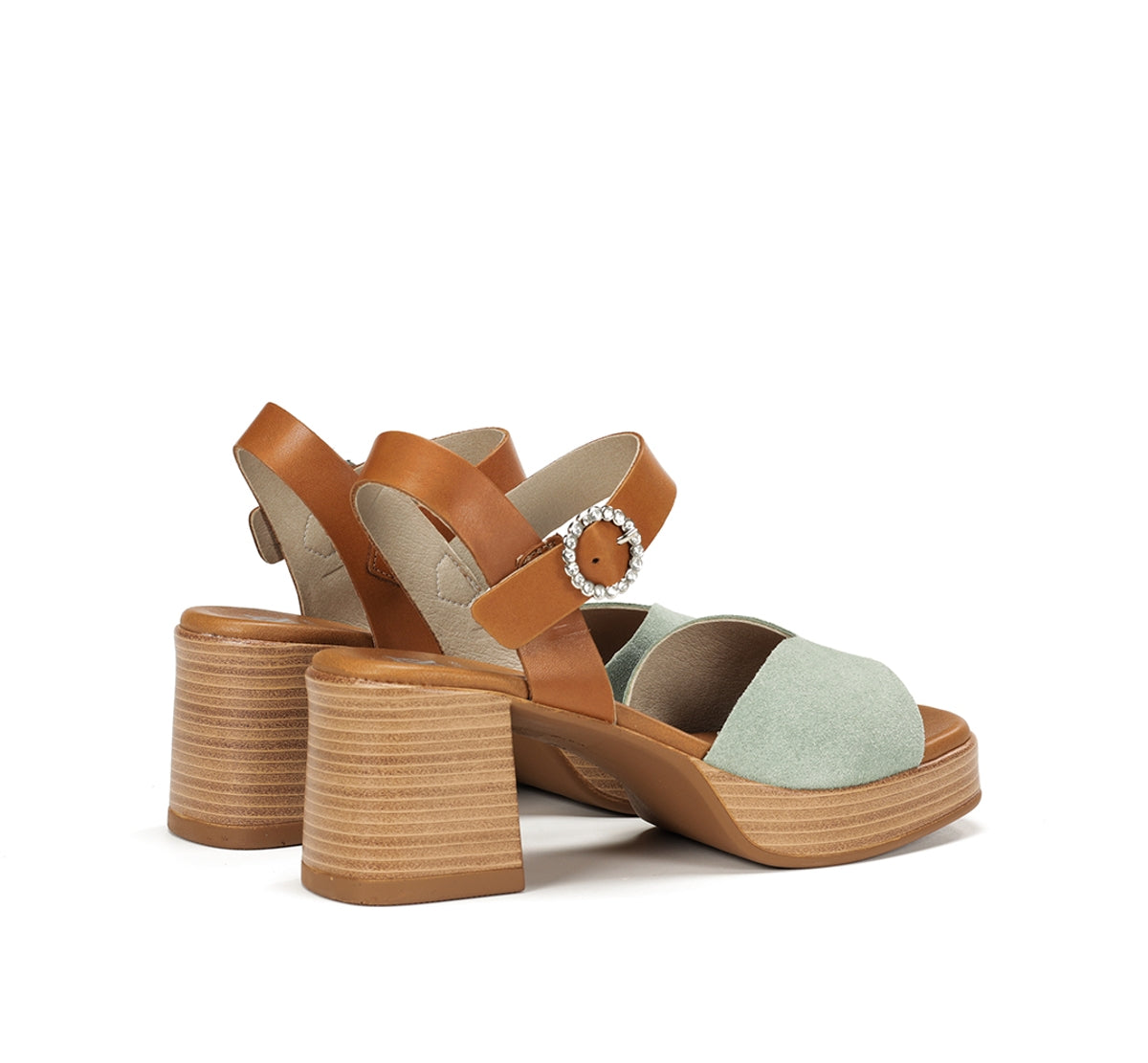 Dorking Diamond D9283 sandale verte talon large