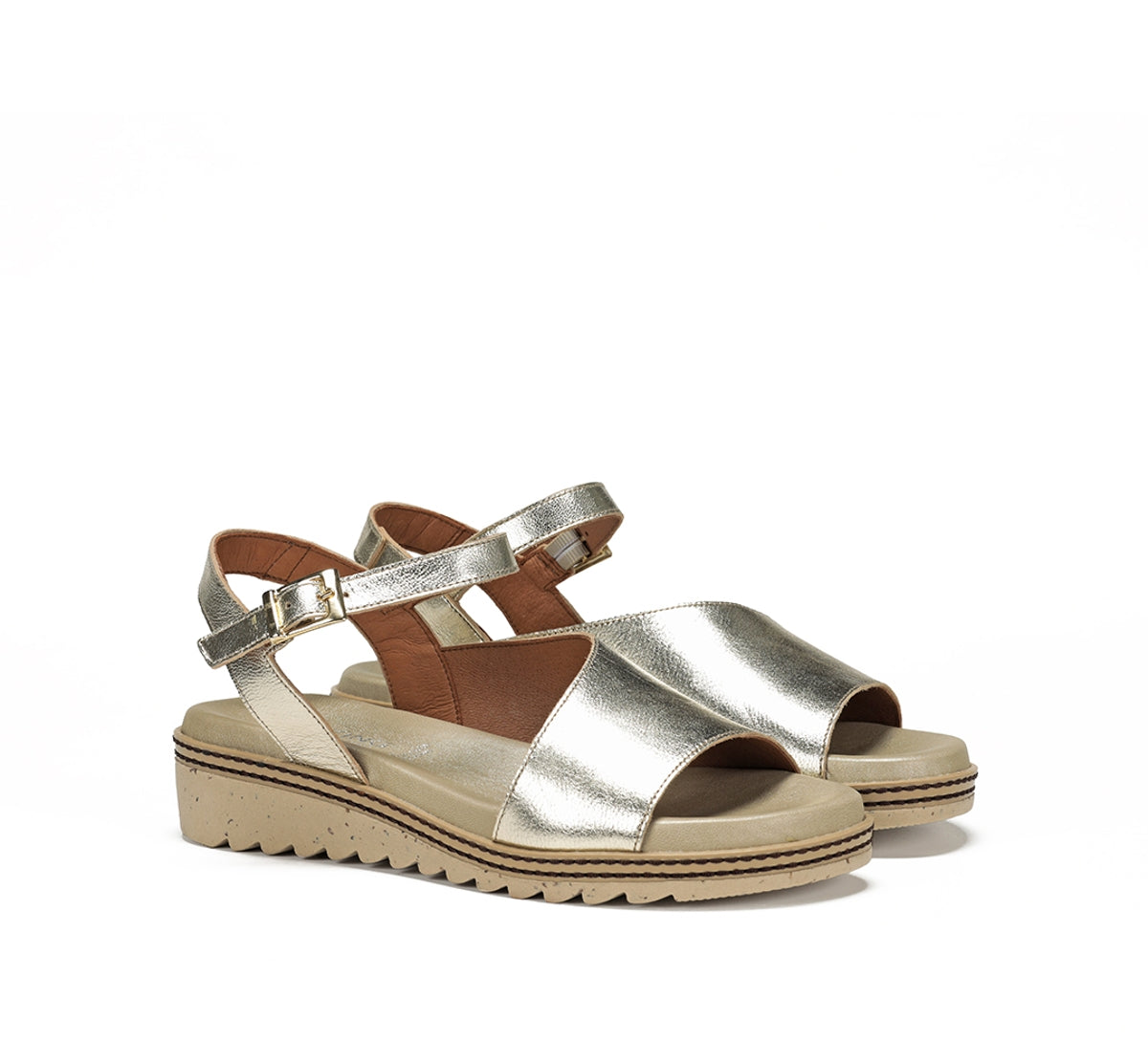 Dorking Espe D8771 sandale femme dorée cuir
