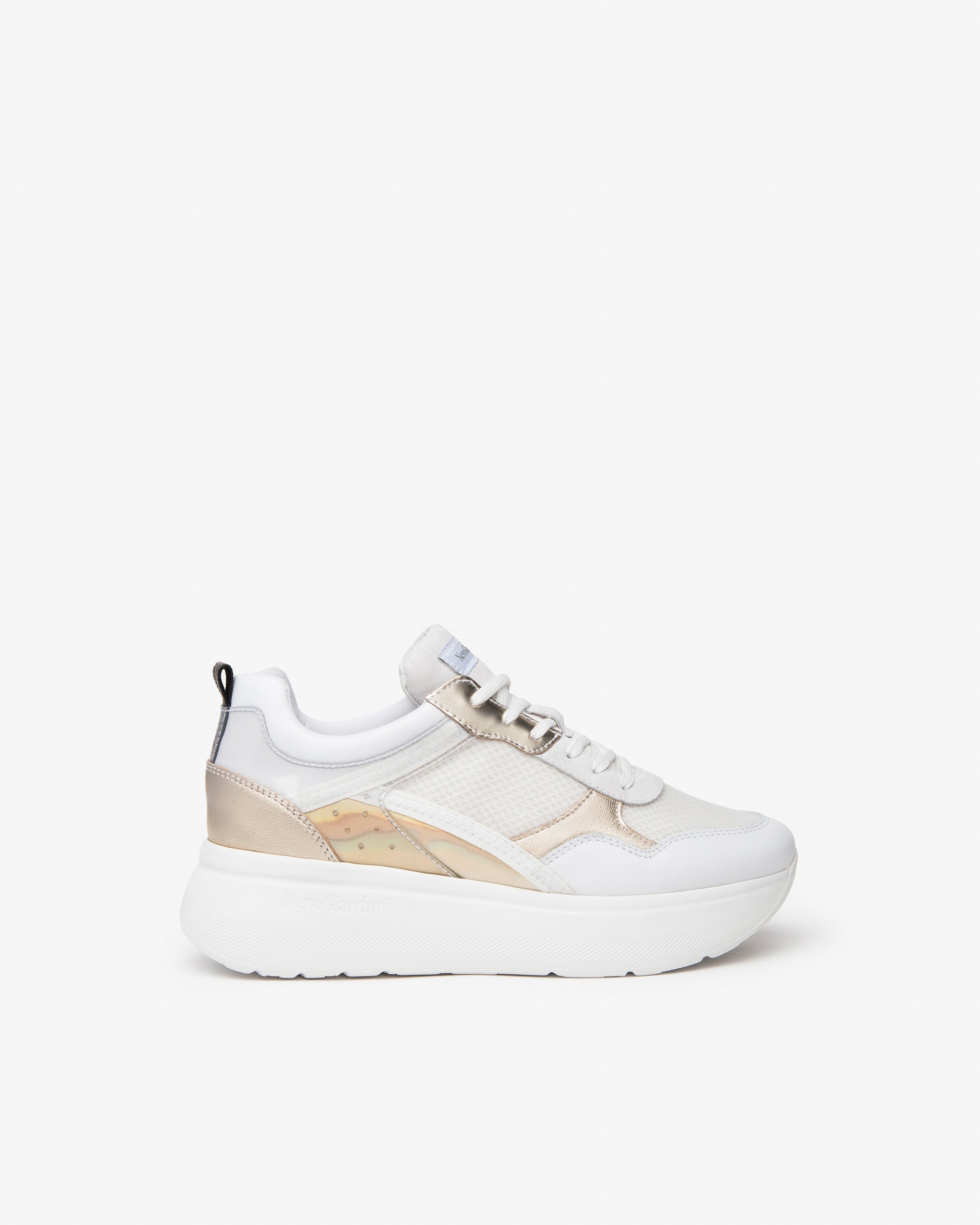 Nero Giardini Sneakers baskets cuir femme toile et daim