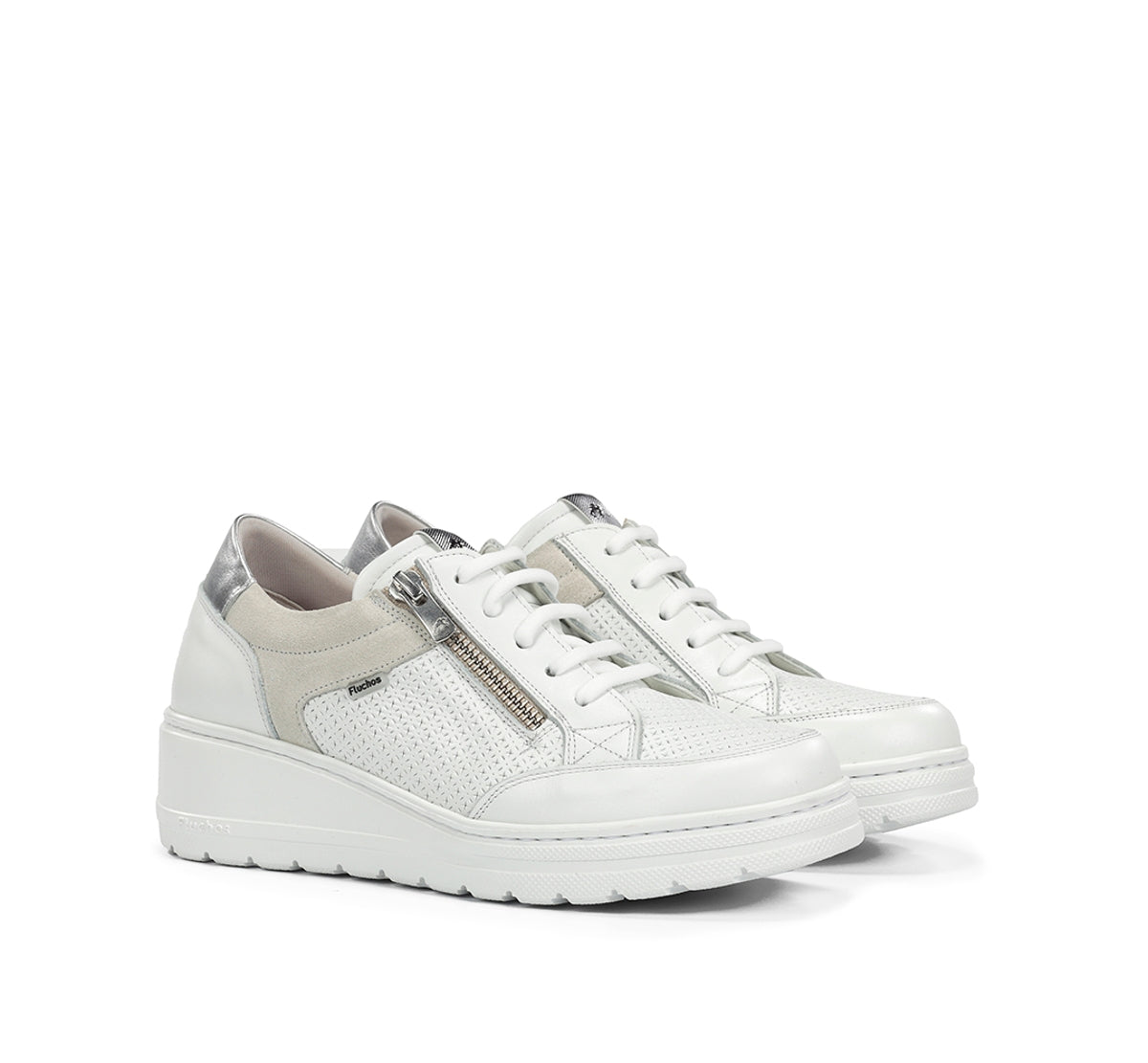 Fluchos Aqua F2173 baskets compensées femme blanc