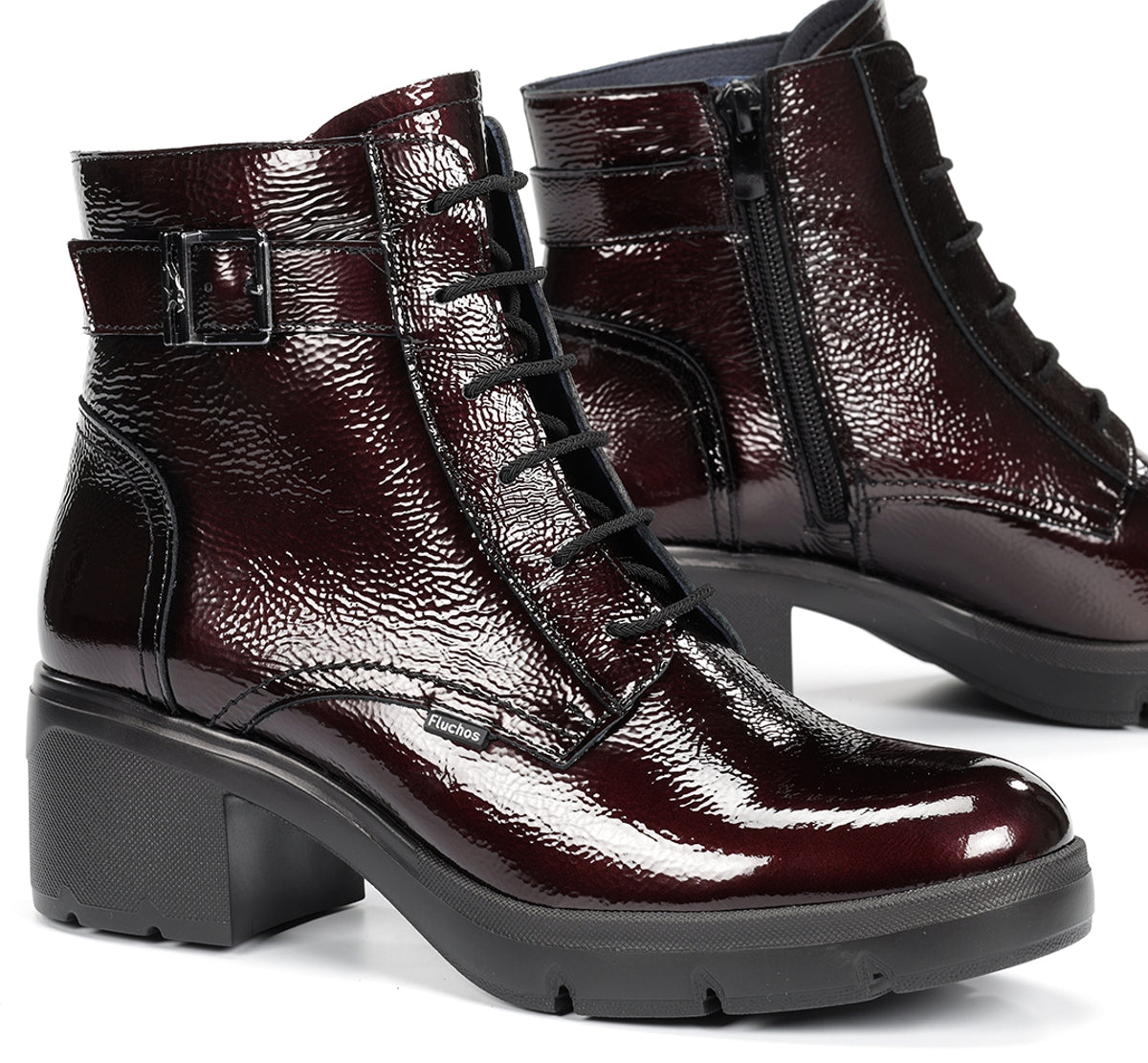 Fluchos Fugaz F2107 bottine bordeaux femme cuir talon