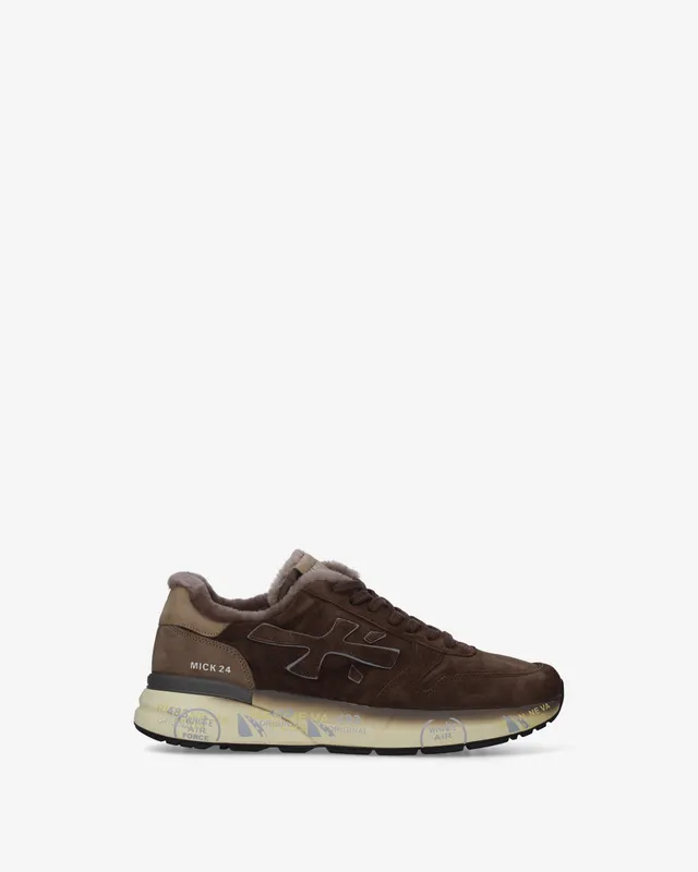 Premiata Mick 7898m baskets daim marron foncé