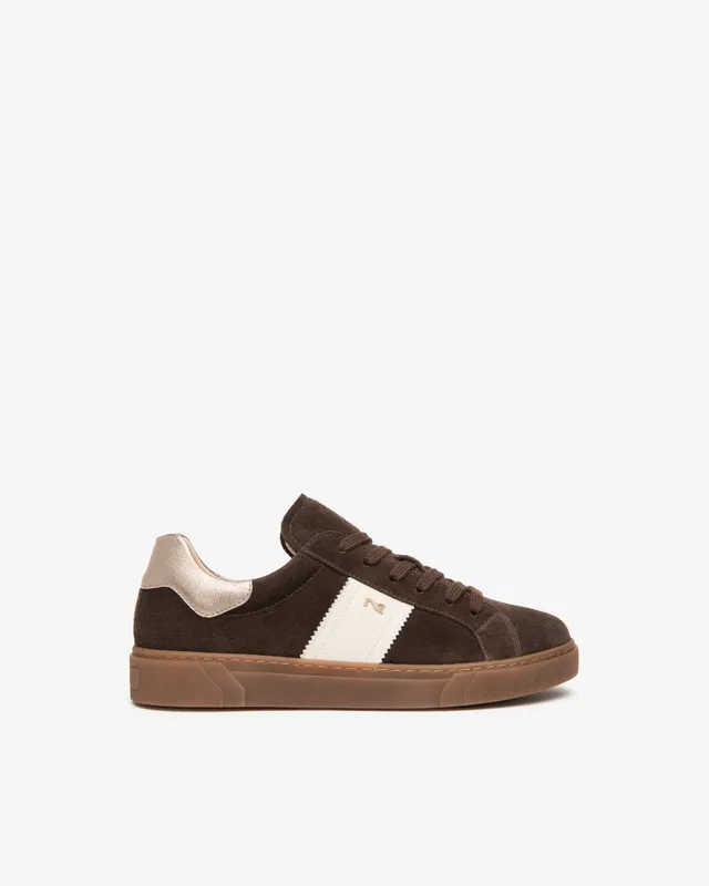 Nero Giardini Sneakers cuir et daim femme lacets