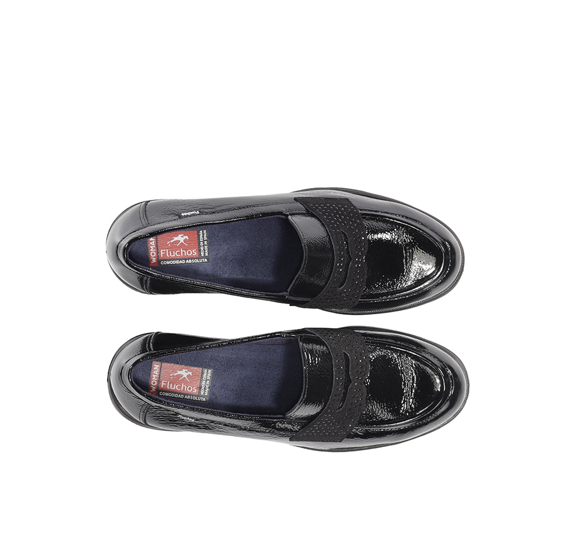 Fluchos Fugaz F2517 mocassins noir femme talon track