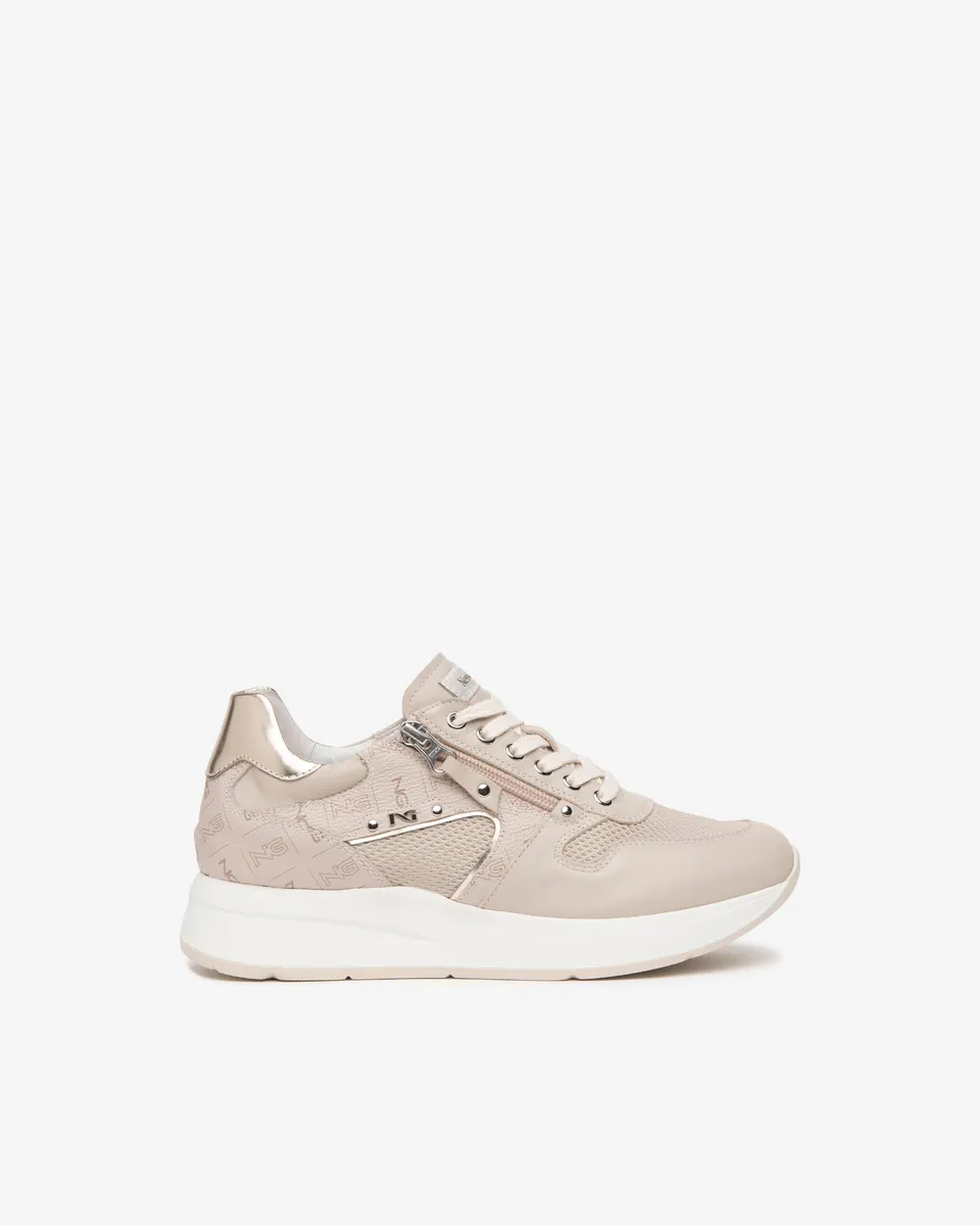 Nero Giardini Sneakers Baskets Femme Cuir Monogramme
