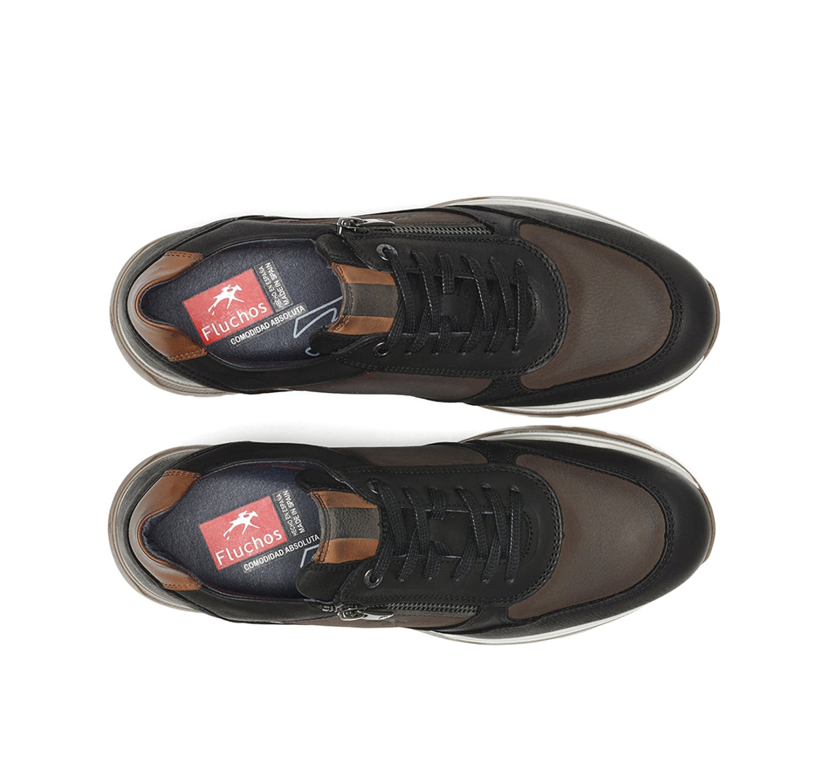 Fluchos Louis F1603 basket noir homme cuir confort