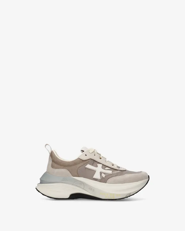 Premiata Hill 8710 sneakers femme beige semelle 5 cm