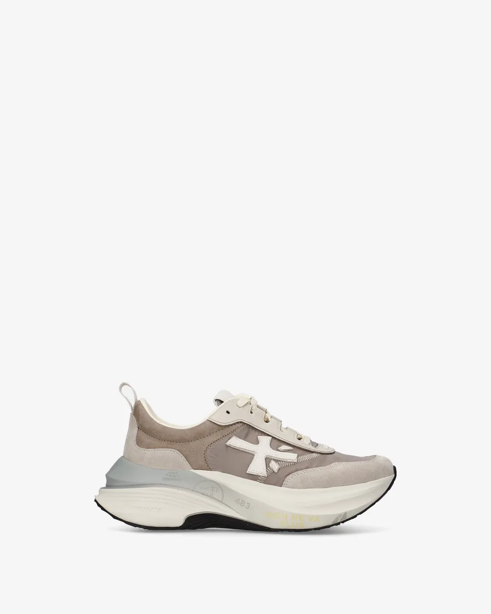 Premiata Hill 8710 sneakers femme beige semelle 5 cm