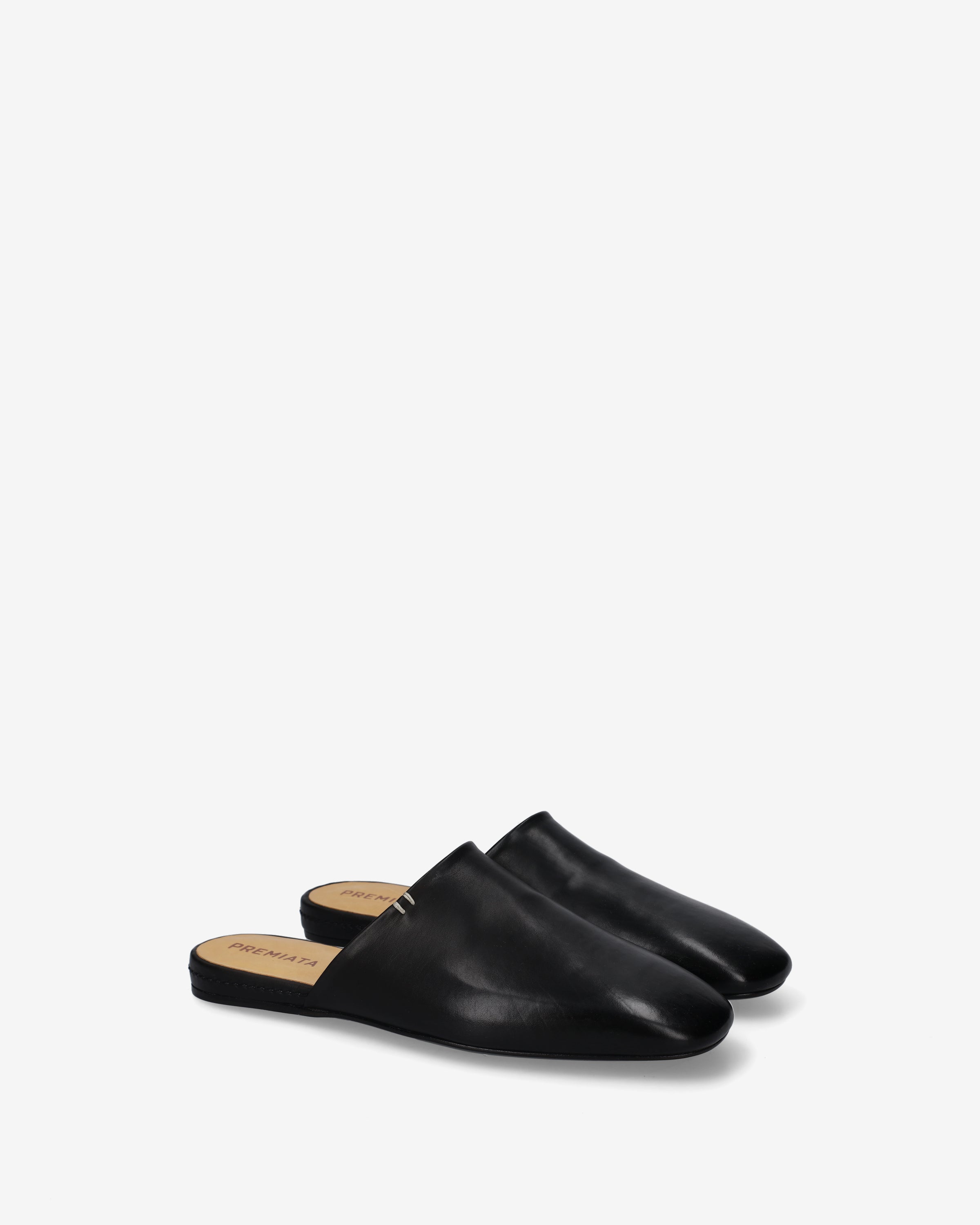 Premiata Black Leather Mules mules cuir noir