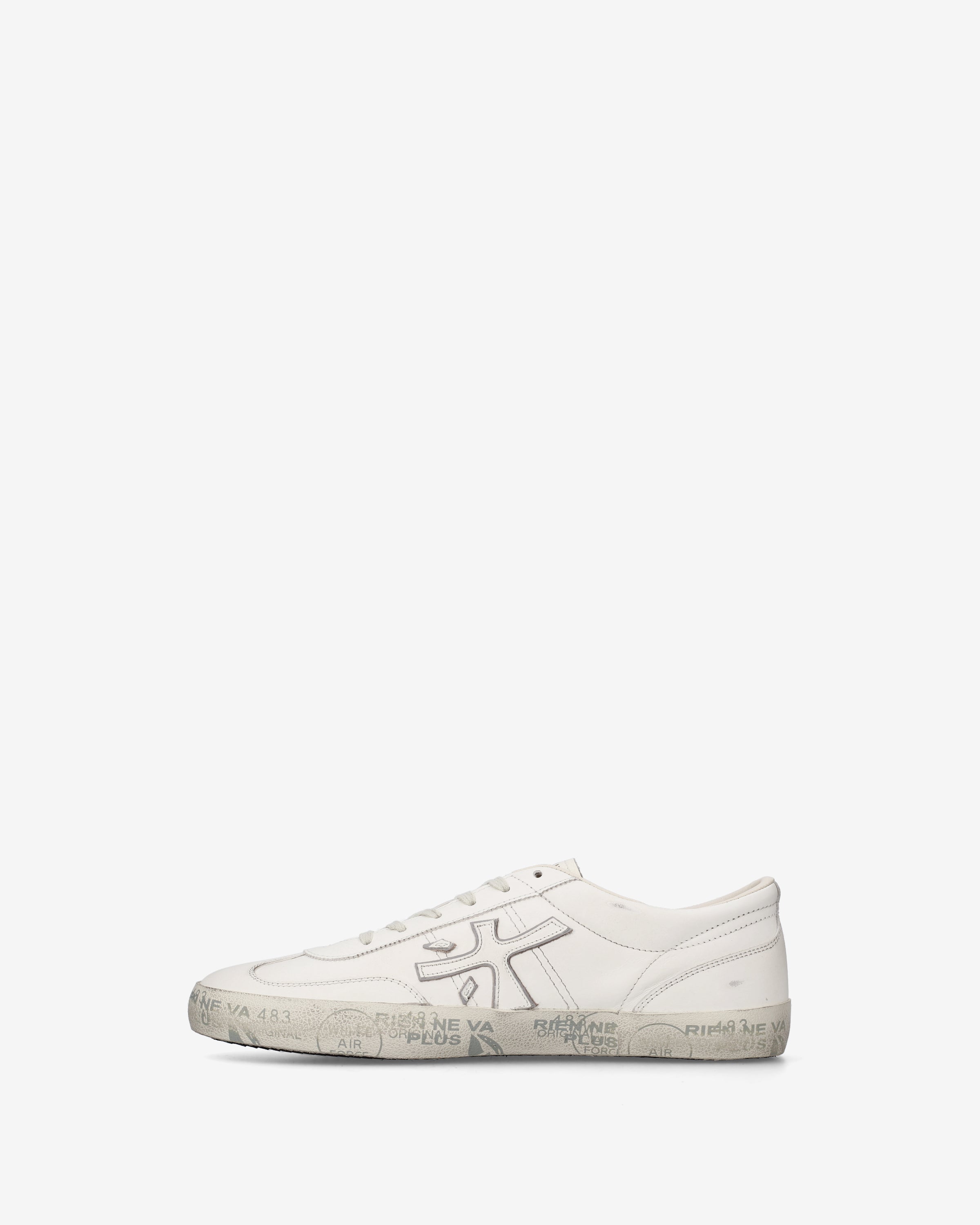 Premiata David 8091 Basket Cuir Blanc Homme