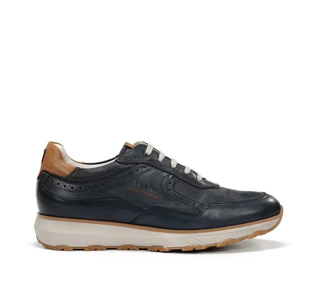 Fluchos Walter F2090 basket bleu cuir homme