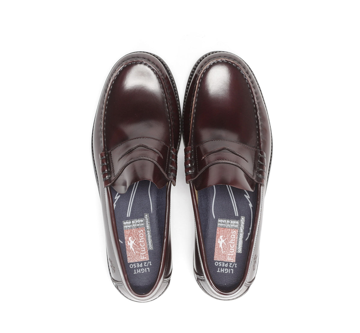 Fluchos Stamford F0047 mocassins cuir bordeaux homme